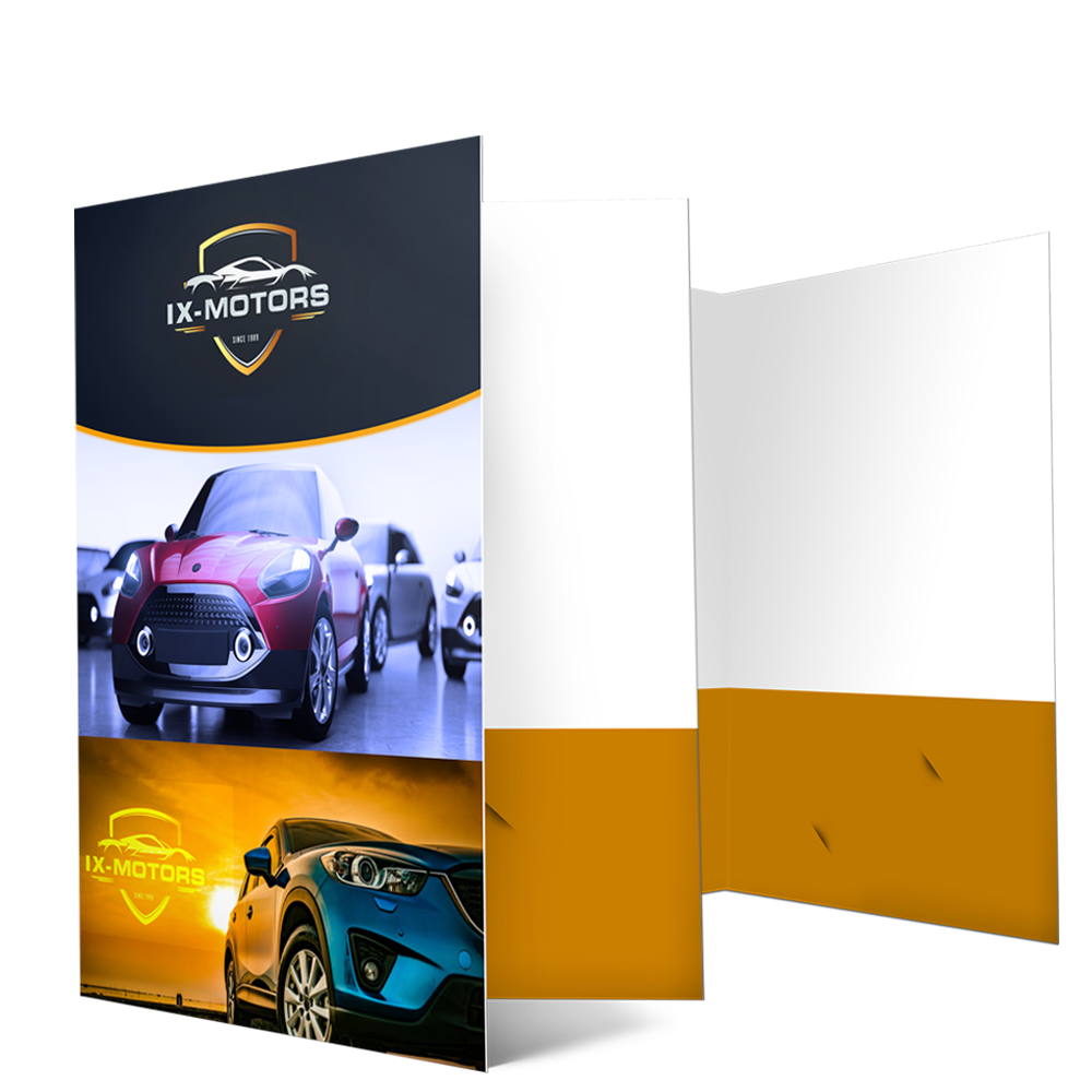Custom presentation folder printed by Potamus Press